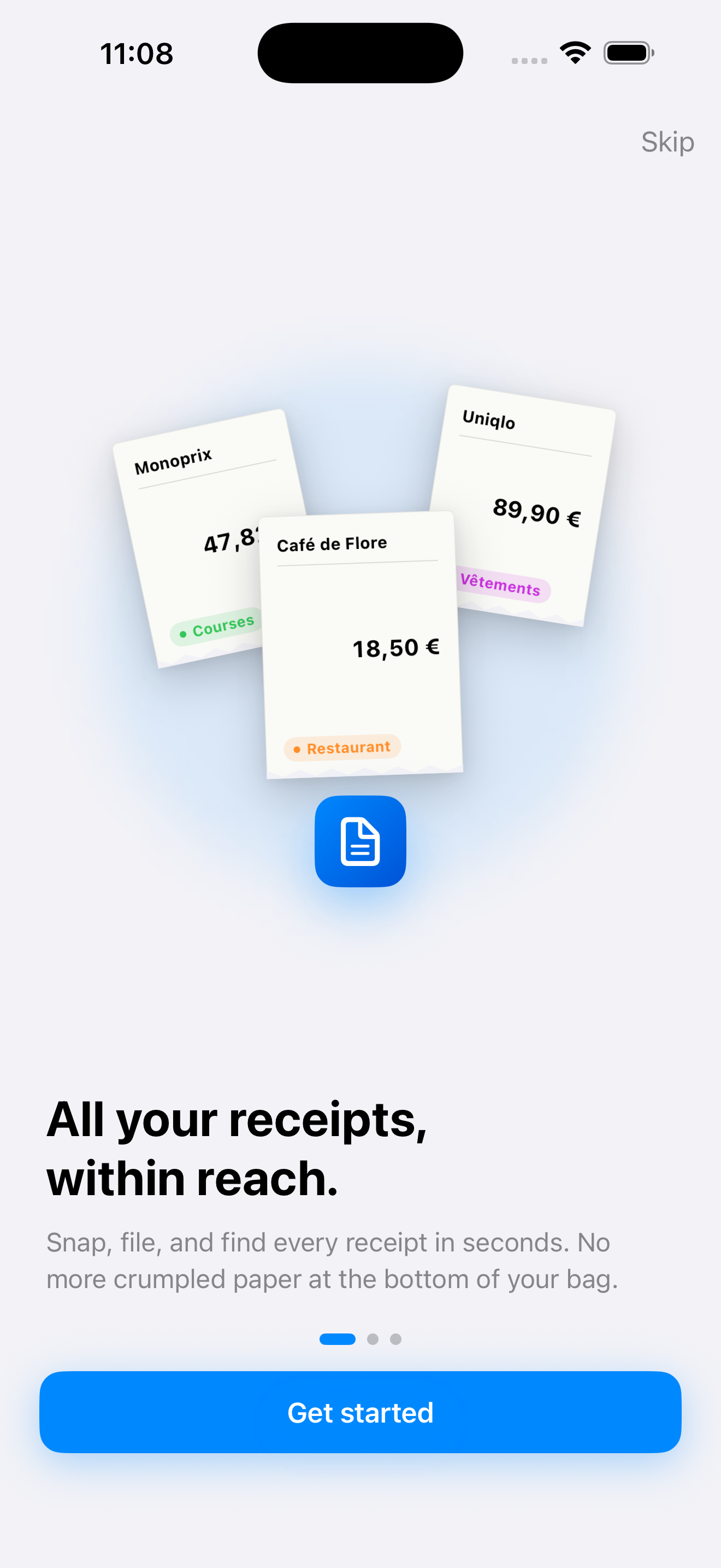 Liste des tickets regroupés par mois