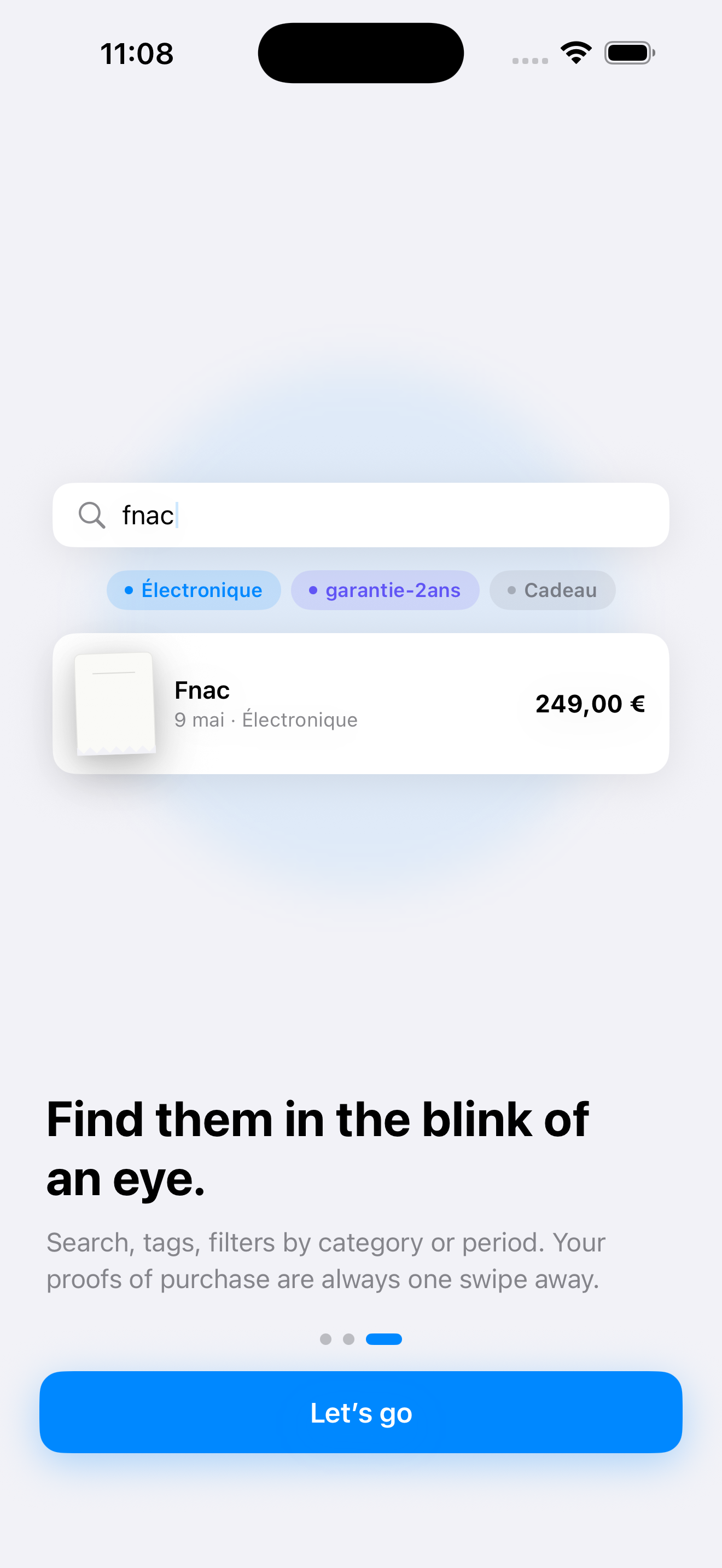 Scan d'un ticket avec reconnaissance de texte